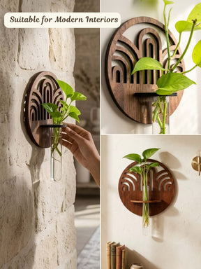 Decorative Wooden Wall Planter - 1 pc