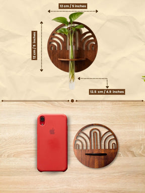 Decorative Wooden Wall Planter - 1 pc