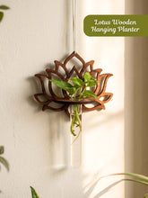 Wooden Lotus Test Tube Planter
