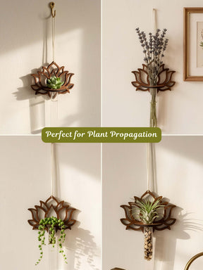 Wooden Lotus Test Tube Planter