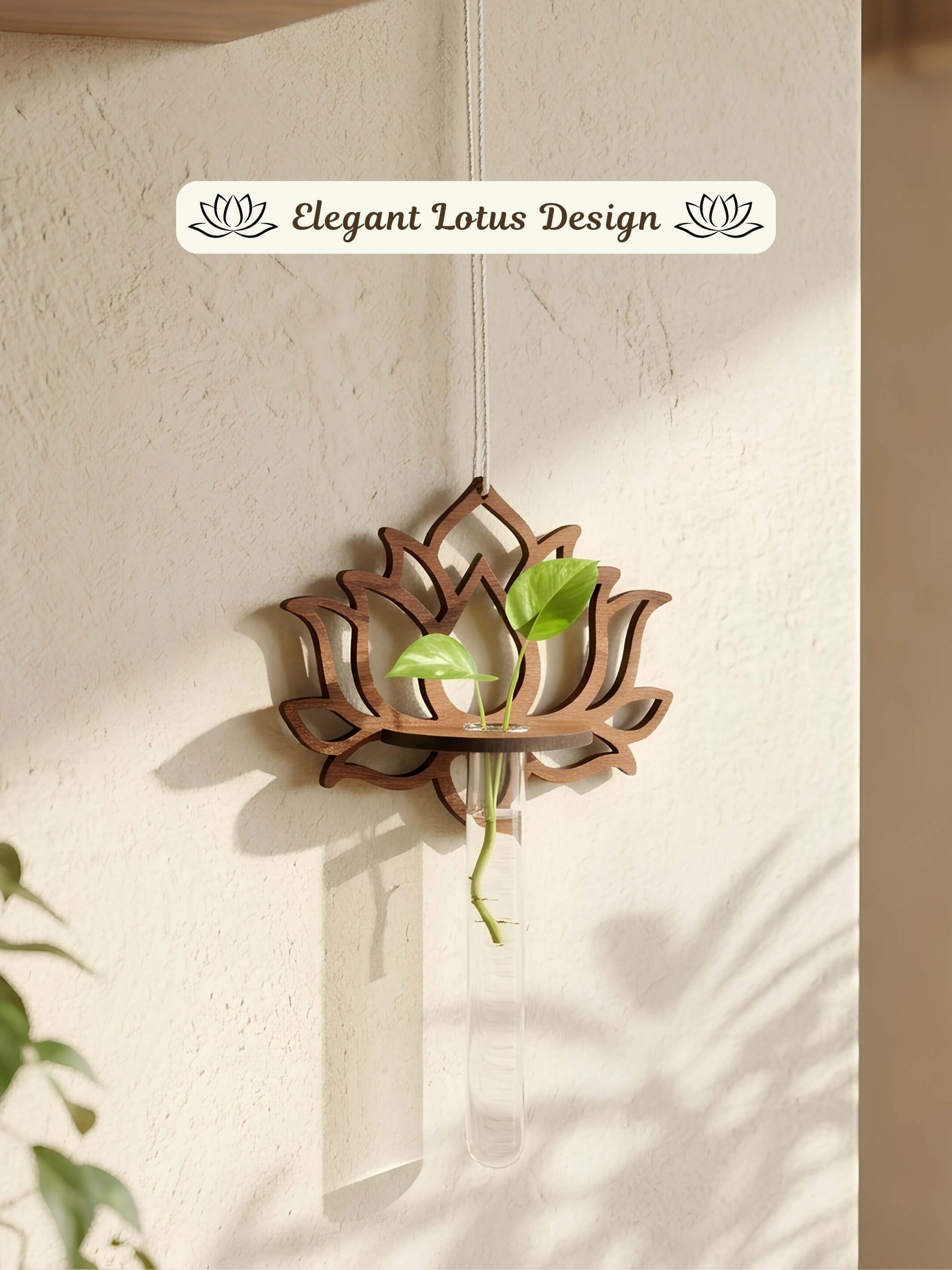 Wooden Lotus Test Tube Planter