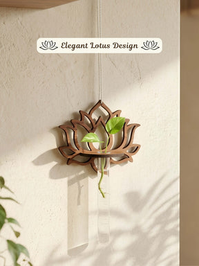 Wooden Lotus Test Tube Planter