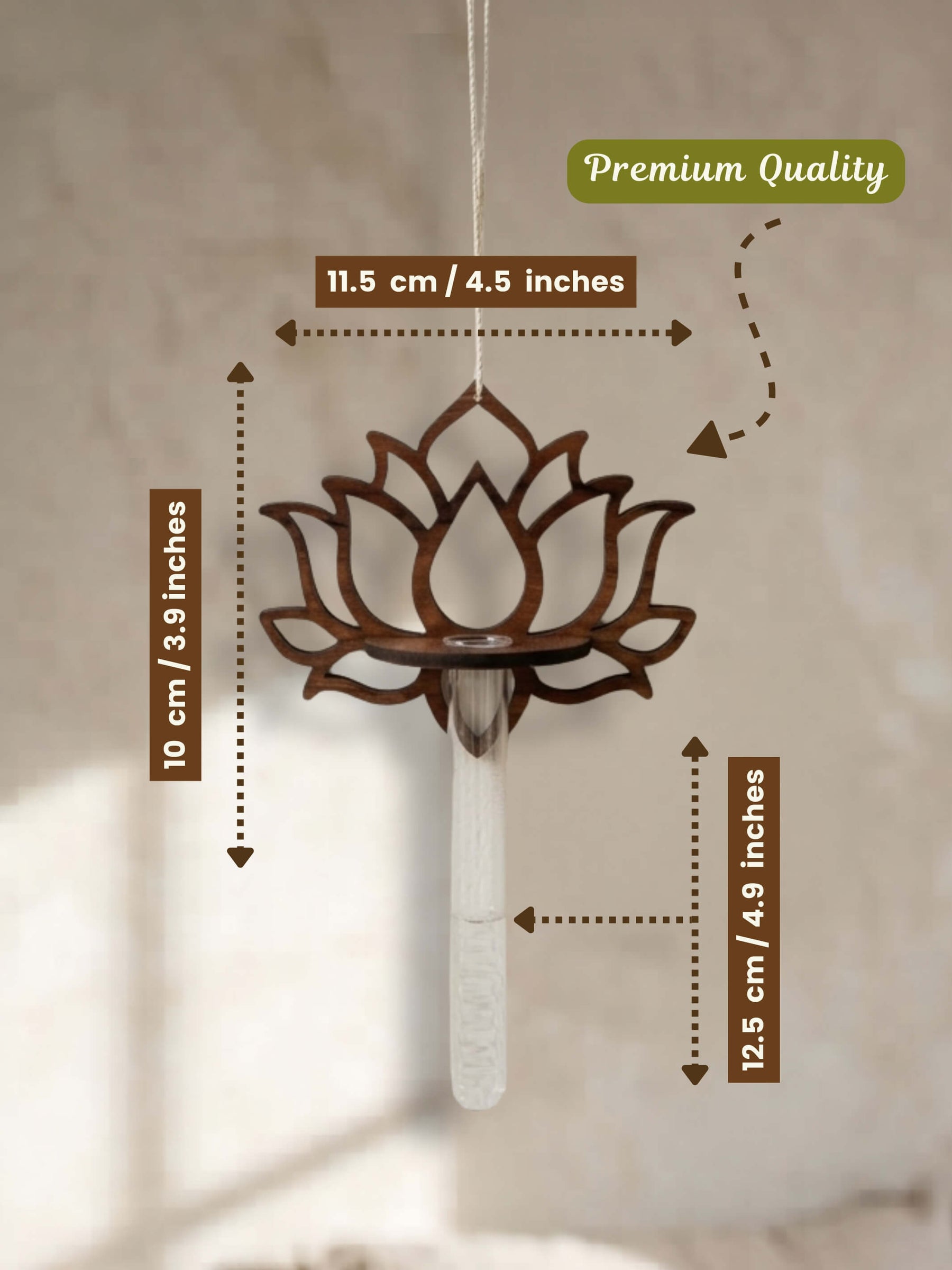 Wooden Lotus Test Tube Planter