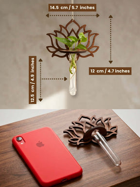Wooden Lotus Test Tube Planter