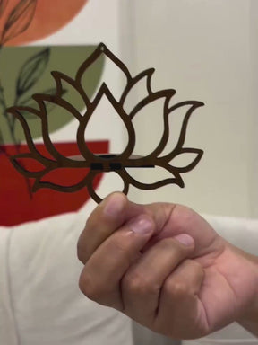 Wooden Lotus Test Tube Planter