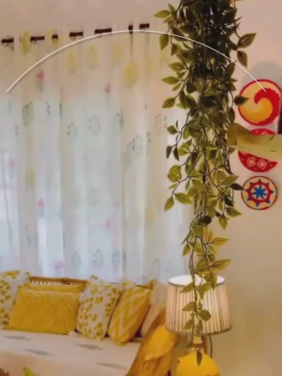 Mini Wall Wooden Planter with Plants - 3 pieces