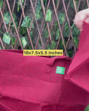 Geo Fabric Grow Bags 400 GSM Rectangle - (Set of 3) - 18x7.5x5.5 inches