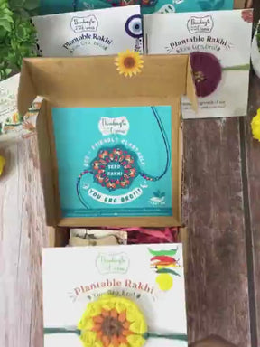 Plantable Rakhi Set- Yellow Blossom