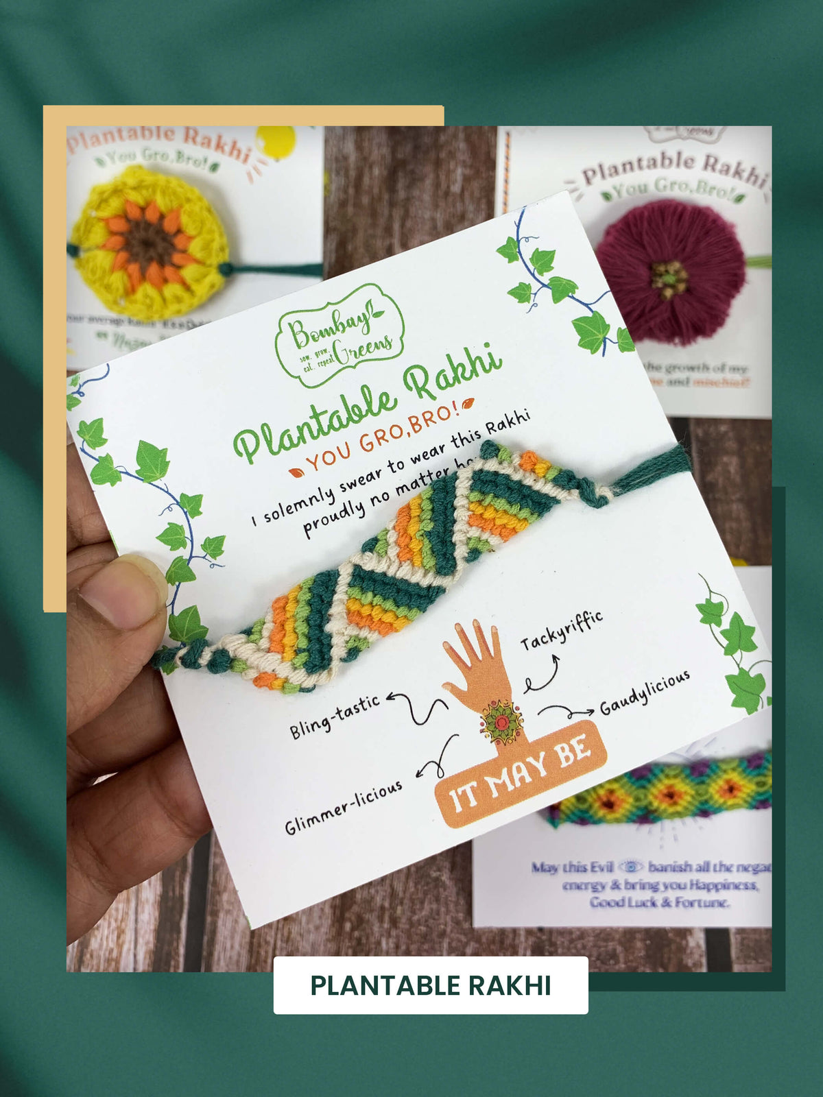 Seeds Rakhi Set- Zig Zag