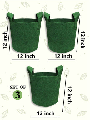 12x12 Grow Bag | Eco-Friendly Geo Fabric - (Combo of 3)